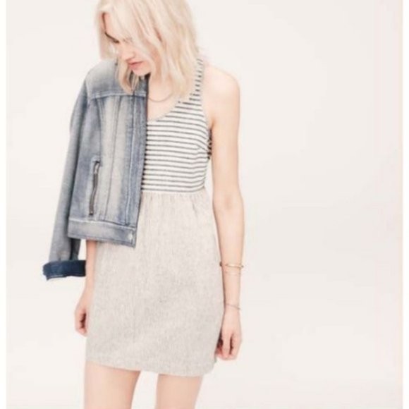 Lou & Grey Dresses & Skirts - Lou & Grey - Linen Blend Racerback Striped Dress